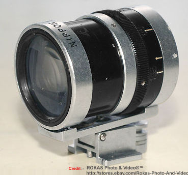 Nikon (Nippon Kogaku K K ) Varifocal Finder early version side view