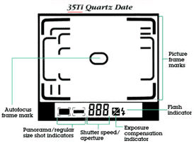 Viewfinder frameline for Nikon AF 35Ti ranegfinder camera