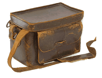 Nikon old, leather camera compartment case