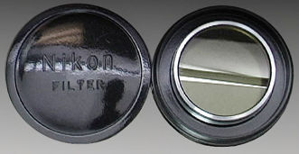 Old MIOJ Nikon type face front and rear cap for Nikon filters designed for rangefinder system camera/lenses