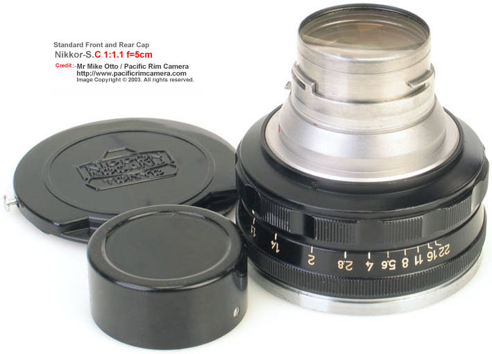 A gorgeous view / picture of a Nikkor-S.C 5cm f/1.1 RF Nikkor lens during 