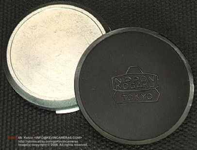 Nippon Kogaku Tokyo front lens cap early 2nd design/version with chrome rear lens cap