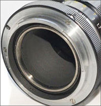 F-mount on a RF 105mm Nikkor-T f/4.0