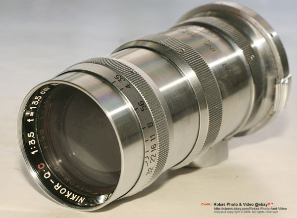 Nikon /  Nippon Kogaku Japan Nikkor-Q.C 1:3.5 f=13.5cm / 135mm f/3.5 telephoto lens for rangefinder Nikon cameras