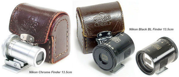 Matching, correct type of optical chrome and BL bright frame line finder for Nippon Kogagu Japan Nikkor-Q.C 1:3.5 f=13.5cm  for Nikon rangefinder cameras 