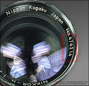 Serial number of Nikkor-H 1:2.5 f=18cm (180mm f/2.5)  