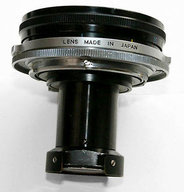 Lens made in Japan marking at the Nikkor-O Reflex F-mount 2.1cm f/4.0 (21mm f/4.0) by  Rokas Photo & Video