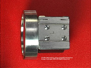 Optical Finder for Nikon's Rangefinder (RF) Nikkor 2.5cm f/4.0 (25mm f/4.0) base view with flat baed metal mounting plate
