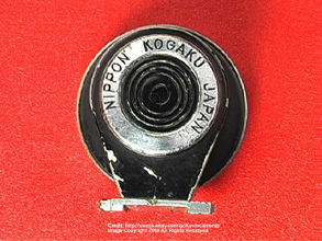 Optical Finder for Nikon's Rangefinder (RF) Nikkor 2.5cm f/4.0 (25mm f/4.0) rear optical eyepiece view