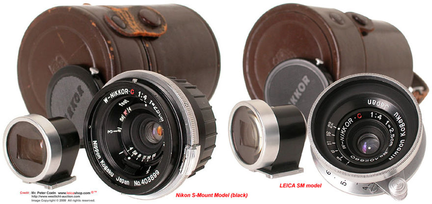 comparing LEICA and NIKON models in the Nikon Rangefinder 25mm f/4 