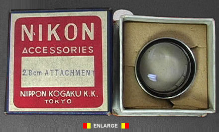 2.8cm (28mm) attachment on Nikon RF Variframe or variFocal zoom finder