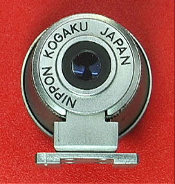 Rear view of Nikon dedicated Optical Finder for 2.8cm f/3.5 rangefinder (RF) wideangle lens witn Nippon Kogaku name