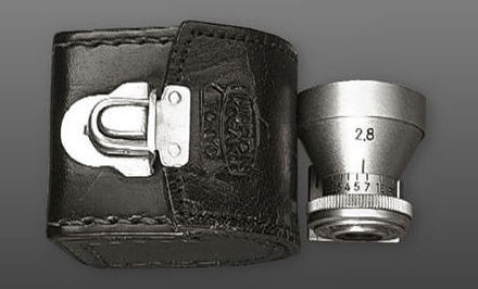 The Optical Finder for 28mm f/3.5 Rangefinder (RF) version with original leather  case