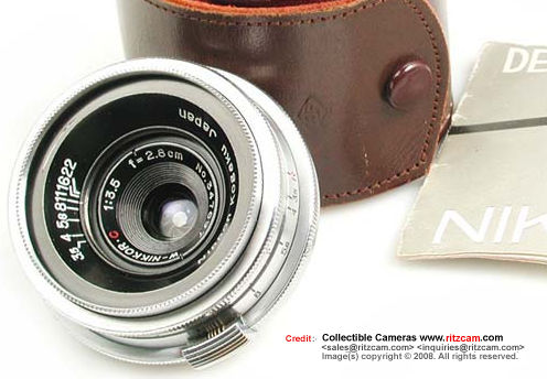 Nikon rangefinder RF 28mm f/3.5 wideangle lens by Ritz camera