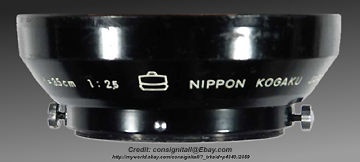 dedicated metal lens hood for Nikon W-Nikkor.C 1:2.5 f=3.5cm (35mm f/2.5) wideangle rangefinder lens
