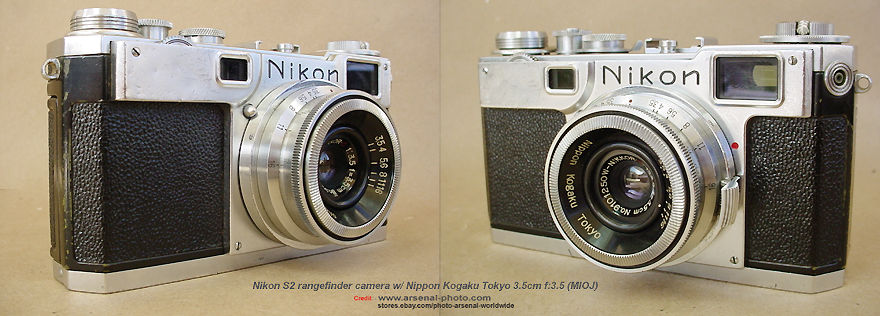 NIKON S2 w/W-Nikkor.C 1:3.5 f=3.5cm (35mm f/3.5) wideangle rangefinder lens