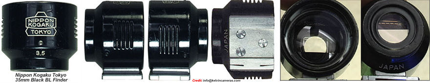 Nikon Black BL Finder with bright frame line for W-Nikkor.C 1:3.5 f=3.5cm (35mm f/3.5) wideangle rangefinder lens
