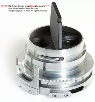 Nikon (Nippon Kogaku Japan) rangefinder Stereo-Nikkor 1:3.5 f=3.5cm wideangle lens  rear lens munt with beam splitter