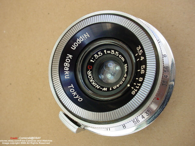 Nikon W-Nikkor.C 1:3.5 f=3.5cm (35mm f/3.5) wideangle rangefinder lens
