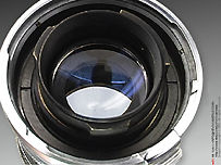 The rear section view of the old Nikkor lens for rangfinder camera
