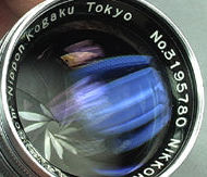 Front lens data inscription for Nikkor-S.C 50mm f/1.4 RF Nippon Kogaku TOKYO