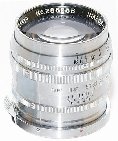 Nikon /Nippon Kogaku KK Nikkor-P 1:2 f=8.5cm chrome version w/serial number 288288 by Foto Arseanl Worldwide