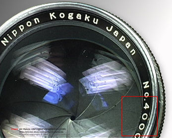 Serial numbering EARLY version of Contax mount version, Black lens barrel model of a Nippon Kogaku (Nikon) Nikkor-P 1:2 f=8.5cm telephoto lens for Nikon rangefinder cameras