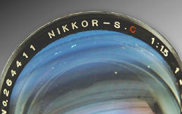 Front lens data inscription for Nikkor-S.C 85mm f/1.5