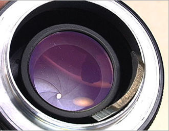 LSM Nikkor-P 85mm f/2.0 Leica screw mount at lens mount 