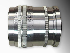 Side section view  Nikkor-P 1:2 f=8.5cm telephoto lens for Nikon rangefinder cameras