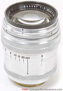 Carl Zeiss older version of Sonnar 1:2 f= 85mm 