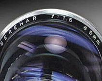 Front lens data inscription for Canon Serenar 85mm f/1.5 telephoto lens - LINK to page