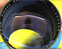Front lens caoting on a Nikkor-S 1:1.5 f=8.5cm 