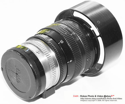 Newer version of LEICA SM (LSM) Nikkor-S.C 1:1.5 f=8.5cm telephoto lens with dedicated bayonet lens hood