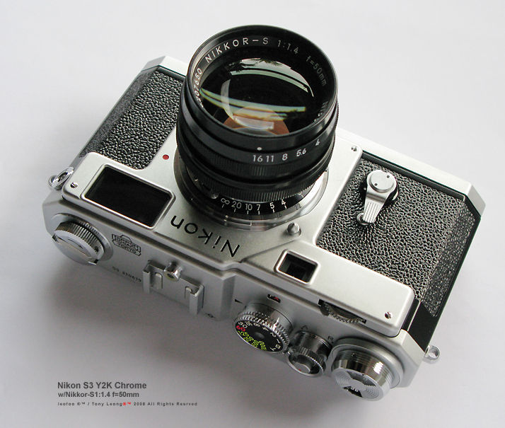 Nikon Rangefinder S3 Chrome 2000 / Millennium Limited Edition camera model with special edition Nikkor-S 50mm f/1.4 standard lens 