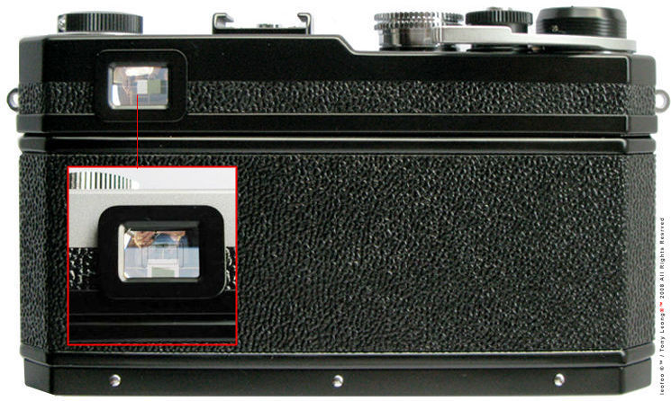 Rear view/Film back Nikon S3 Millennium 2000 Limited Edition Black rangefinder camera
