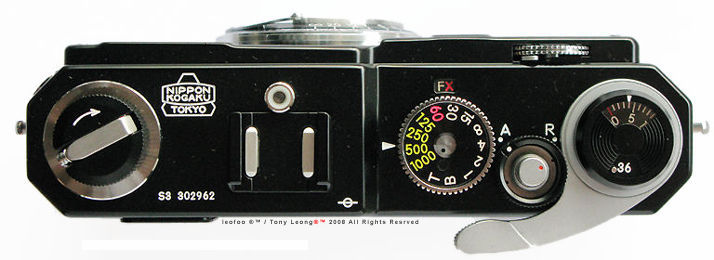 Top plate, Nikon Rangefinder S3 2000 / Millennium Limited Edition BLACK camera  