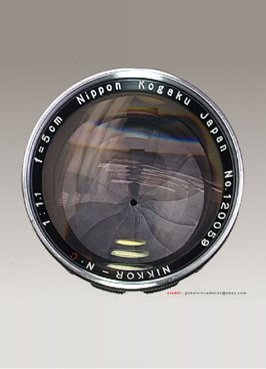 Nikon rangefinder  (RF) 5cm (50mm) f/1.1 fast speed Nikkor-N standard lens
