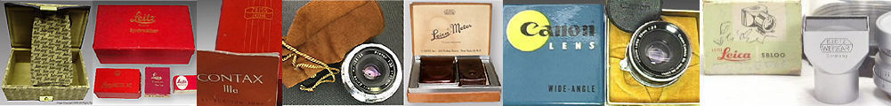 Series of old camera / lens cases / boxes for other camera labels part  II