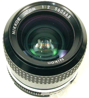 Nikon Nikkor 28mm f/2.0 wideangle lens Ai version FRONT lens element