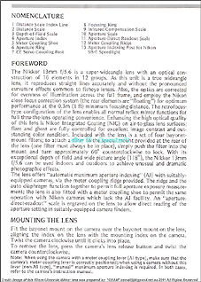 Page 4 introduction  for Nikkor 13mm f/5.6 ultra wideangle lens