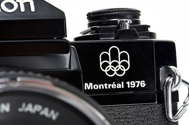 Canon F-1 Professional SLR camera  Montreal 1976 top plate 