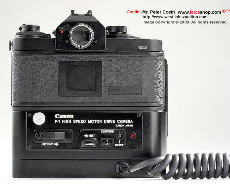 Rear section view of Canon New F-1 High speed