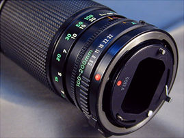 Canon FD zoom 100-200mm f/5.6 rear mount