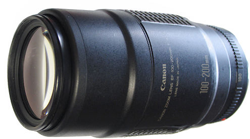 Canon EF 100-200mm f/4.5A Zoom lens side view