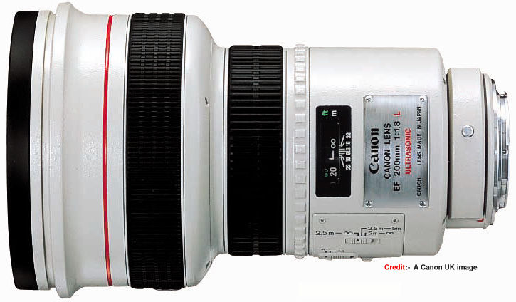 Canon EF 200mm f/2.8L image from Canon UK