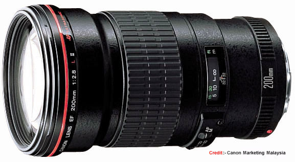 Canon EF 200mm f/2.8L Telephoto lense by Canon Marketing Malaysia