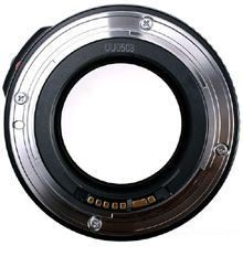 Rear section view of the lens mount for fast speed Canon EF 24mm f/1.4L ultrawideangle lens