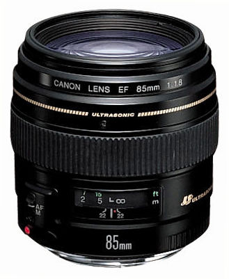 Canon 85mm f/1.8 EF telephoto lens