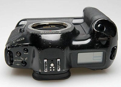 Canon EOS-1 SLR camera top view
